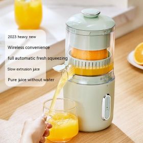 Multifunctional Wireless Electric Juicer Steel Orange Lemon Blender USB Portable Mini Fruit Squeezer Pressure Juicer Kitchen (Option: Fresh green)