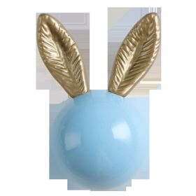 Cute Rabbit Handle Children's Room Closet Door Cupboard Drawer Modern Minimalist Ceramic Handle (Option: Prince Blue)