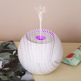 USB Plug-in Colorful Light Mushroom Humidifier (Option: White wood grain-USB)